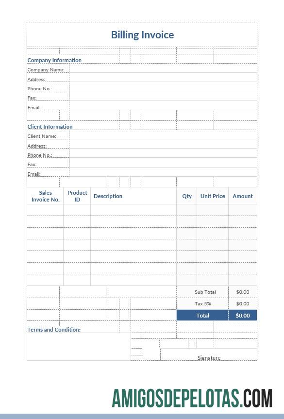 realista Modelo de fatura de cobrança